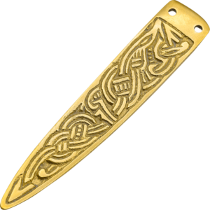 Celtic Knotwork Brass Belt Tip