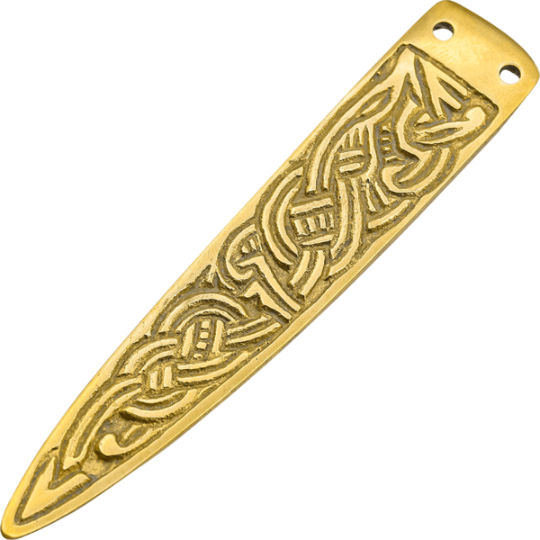 Celtic Knotwork Brass Belt Tip