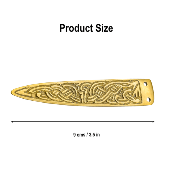 Celtic Knotwork Brass Belt Tip