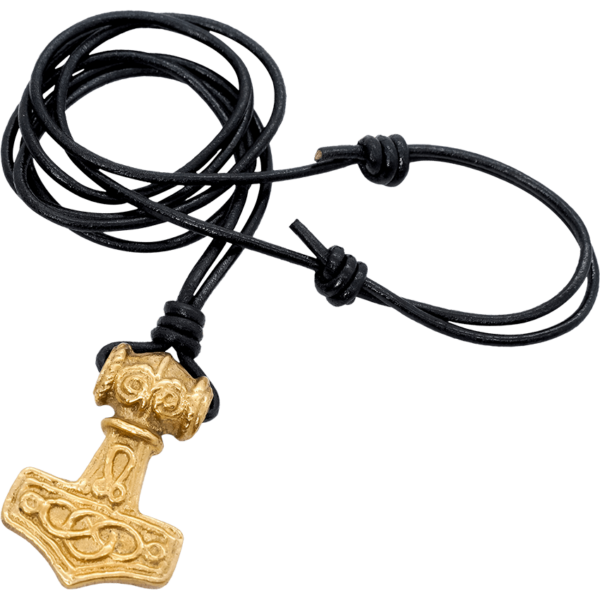 Brass Mjolnir Hammer Necklace