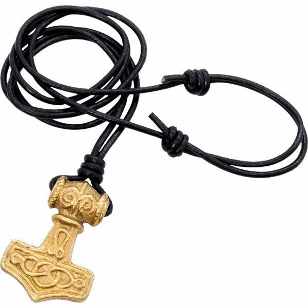 Brass Mjolnir Hammer Necklace
