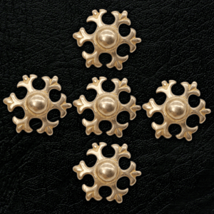 Brass Fleur Belt Accents - Set of 5