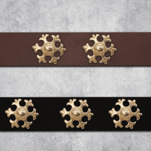 Brass Fleur Belt Accents - Set of 5