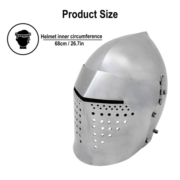 Late Medieval Bascinet Helmet - 14 Gauge