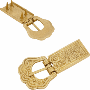 Brass Celtic Belt Buckle with Accent