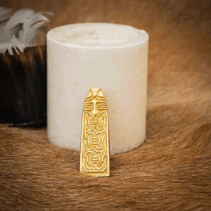 Medieval Knotwork Brass Belt Tip