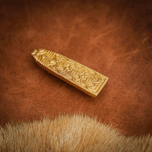 Medieval Knotwork Brass Belt Tip