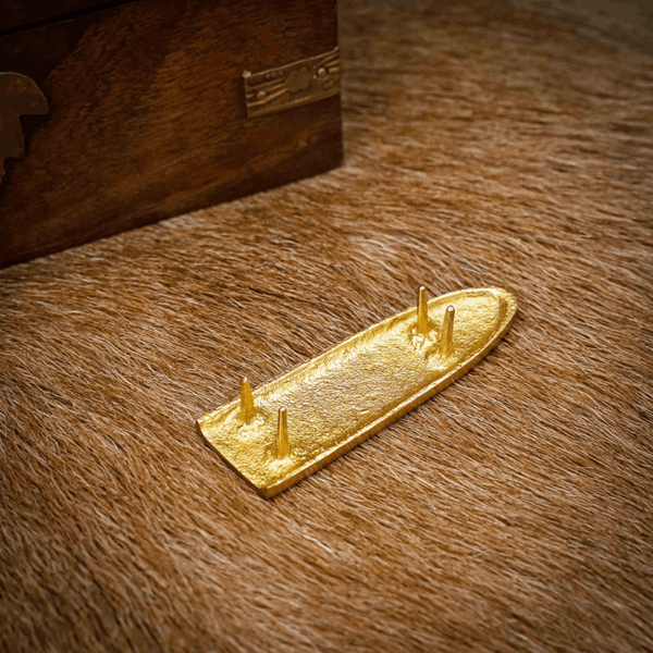 Medieval Knotwork Brass Belt Tip