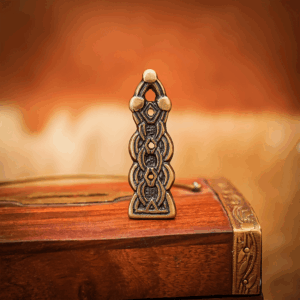 Antiqued Brass Celtic Belt Tip