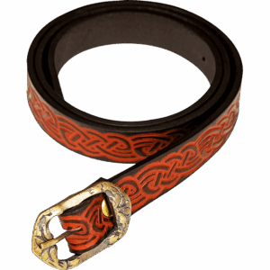 Celtic Knotwork Leather Belt - Brown