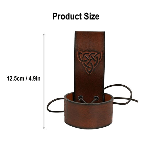 Brigid Celtic Drinking Horn Holder - Brown