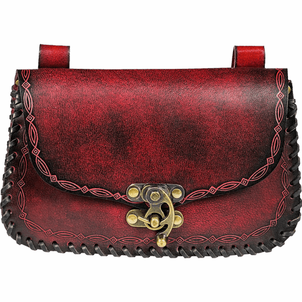 The Mythical Sorcerer Leather Belt Bag - Maroon