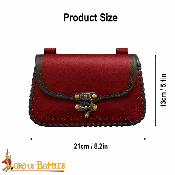 The Mythical Sorcerer Leather Belt Bag - Maroon