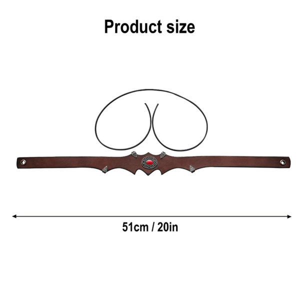 Fantasy Princely Leather Headband - Brown