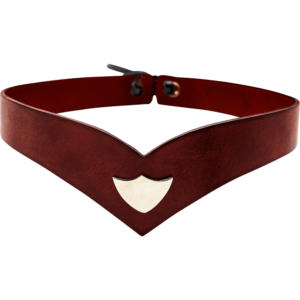 Elvish Princely Leather Headband - Maroon