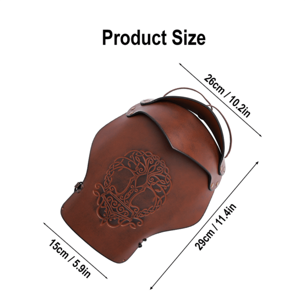 Tree of Life Leather Pauldron - Brown
