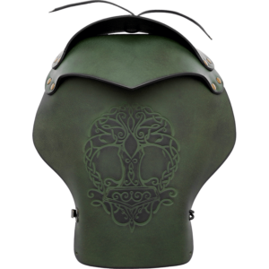 Tree of Life Leather Pauldron - Green