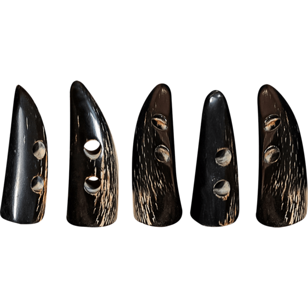 Medieval Genuine Horn Toggles - Set of 5