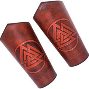 Warrior of the Realm Leather Bracers - Brown