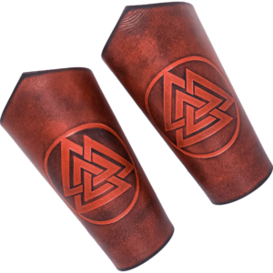 Warrior of the Realm Leather Bracers - Brown