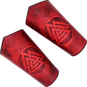 Warrior of the Realm Leather Bracers - Maroon