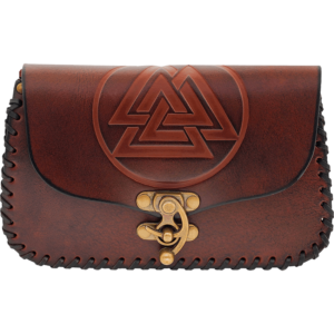 Valknut Viking Leather Bag - Brown