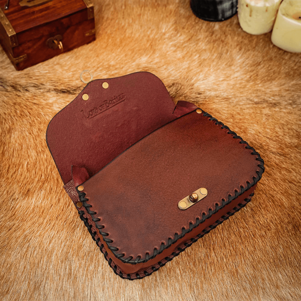 Valknut Viking Leather Bag - Brown