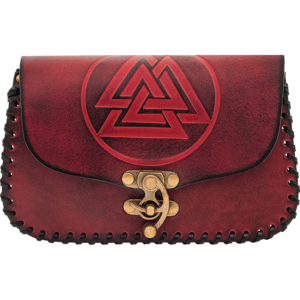 Valknut Viking Leather Bag - Maroon