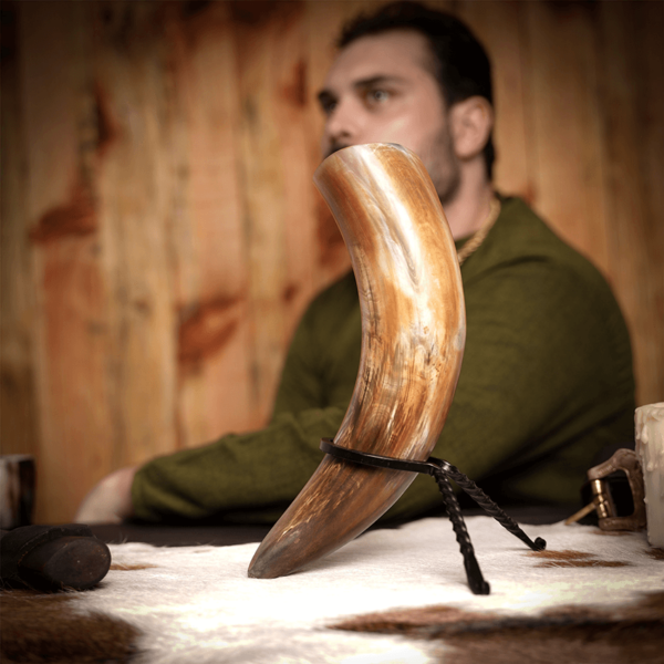 Natural Finish Viking Drinking Horn