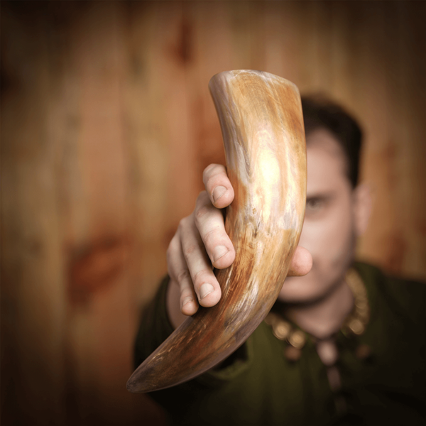 Natural Finish Viking Drinking Horn