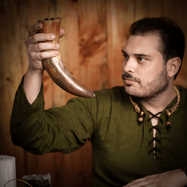 Natural Finish Viking Drinking Horn