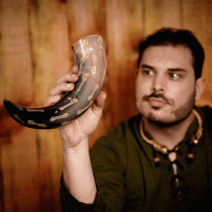 Viking Drinking Horn with Charred Specks
