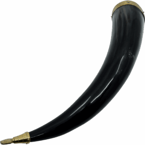 Viking Drinking Horn with Brass Fittings