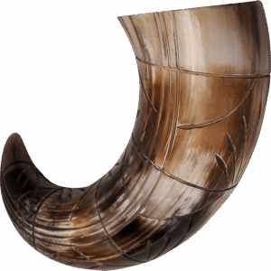 Engraved Viking Drinking Horn