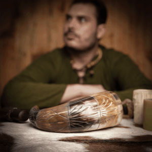 Engraved Viking Drinking Horn