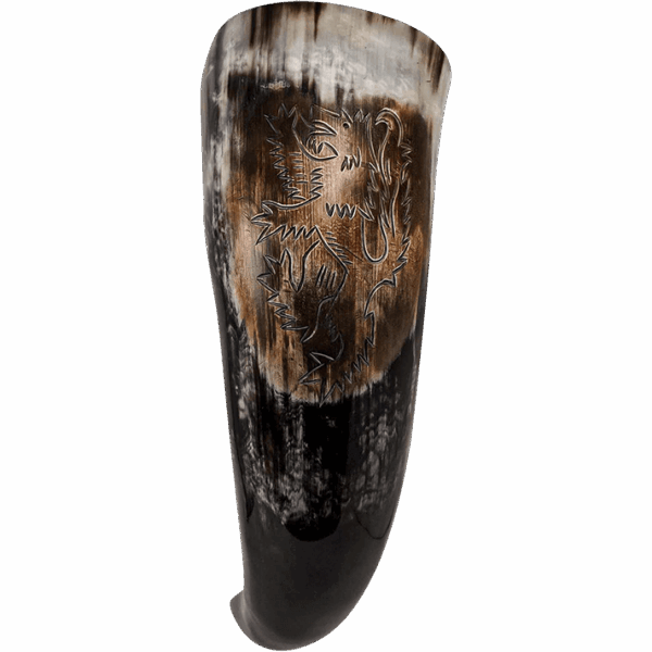 Rampant Lion Medieval Drinking Horn