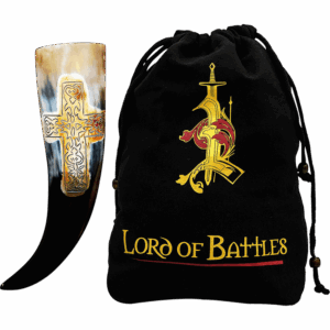 Engraved Cross Drinking Horn