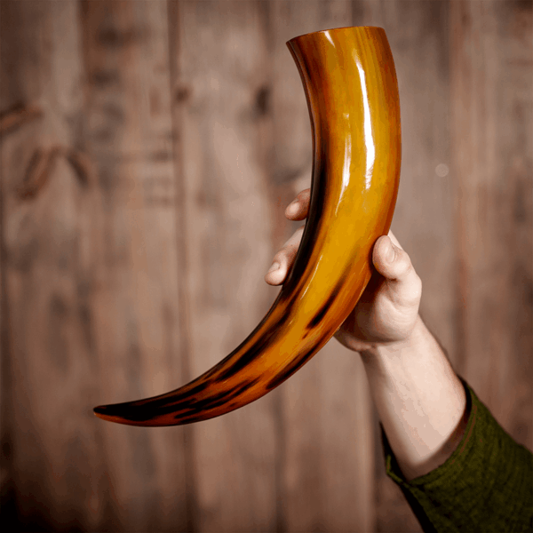 Tinted Medieval Ox Drinking Horn