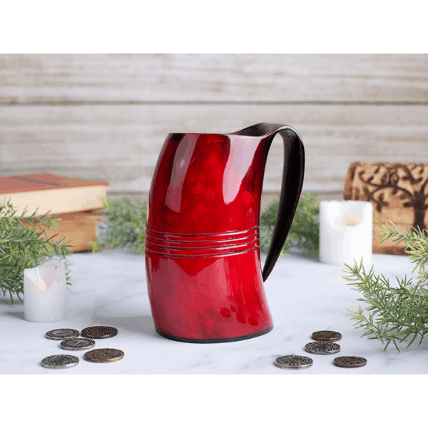 Viking Crimson Horn Tankard