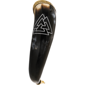 Viking Valknut Drinking Horn