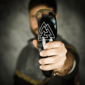 Viking Valknut Drinking Horn