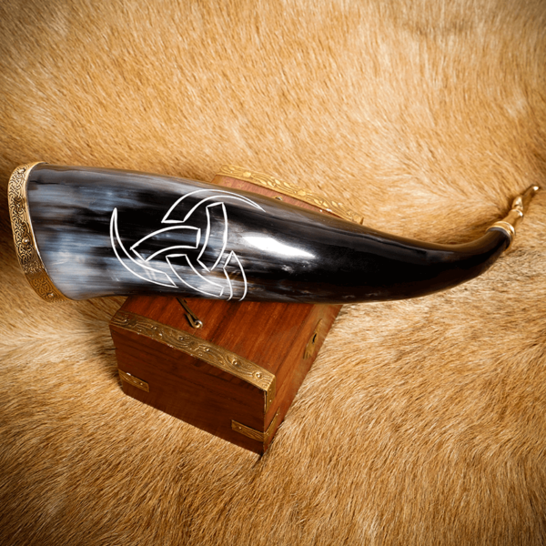 Triple Horns of Odin Drinking Horn