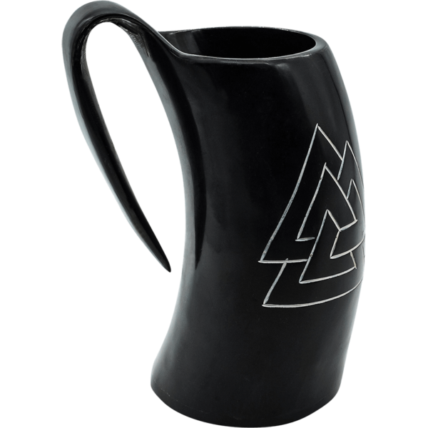 Valknut Viking Horn Tankard