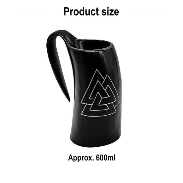 Valknut Viking Horn Tankard