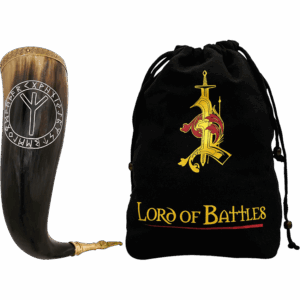 Algiz Rune Viking Drinking Horn