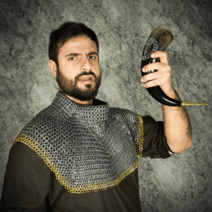 Algiz Rune Viking Drinking Horn
