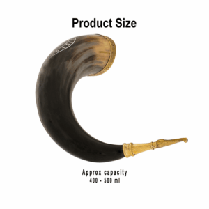 Algiz Rune Viking Drinking Horn