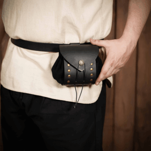 Odyssey Medieval Drawstring Belt Pouch - Black