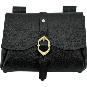 Messenger's Medieval Leather Belt Pouch - Black