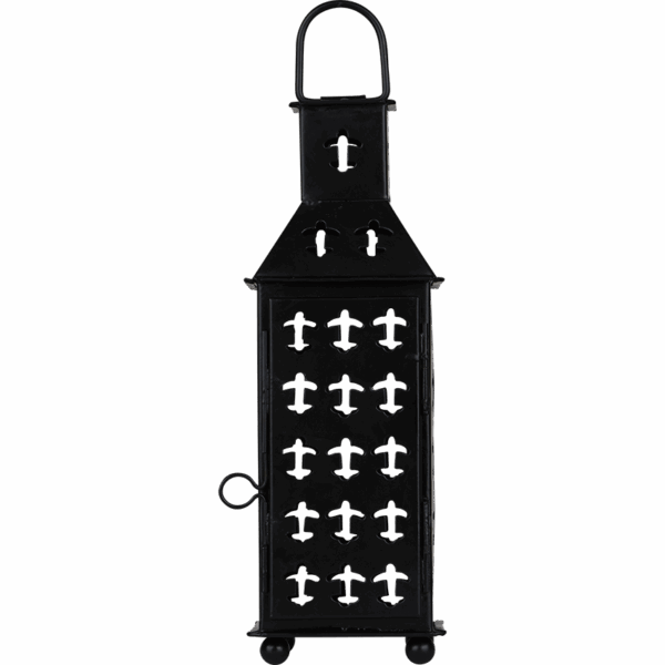 Black Fleur Medieval Iron Lantern